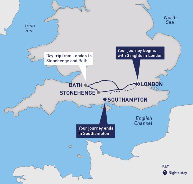 London Stonehenge and Bath to Southampton